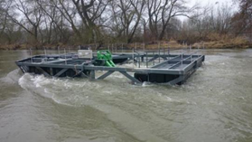 Hydrolienne en fonctionnement Hydrolienne en fonctionnement