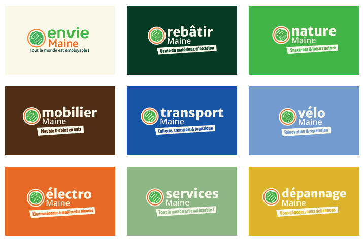 Activités de l'ensemblier ENVIE Maine