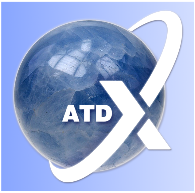 Logo ATDx autour de la planète